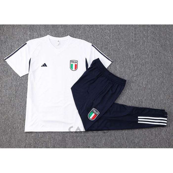 Tuta da Track Italia Manica Corta 2023-2024 Bianco